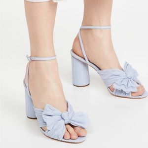 Loeffler Randall Camellia Pleated Bow Heel with Ankle Strap